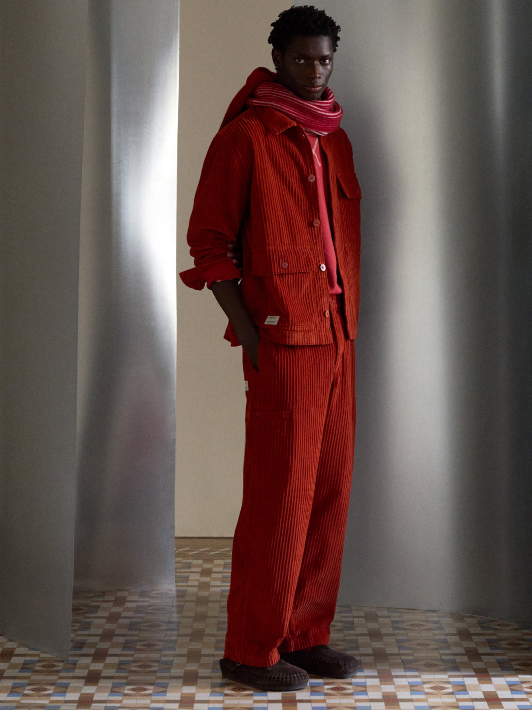 Orange Jacke Gabin mit ligera-Print