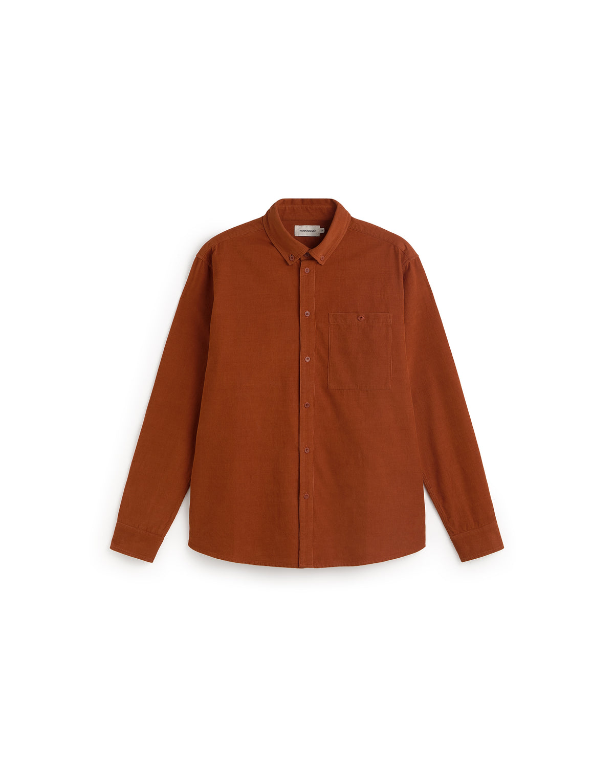 Camisa micro pana naranja Anto sostenible silueta - 1