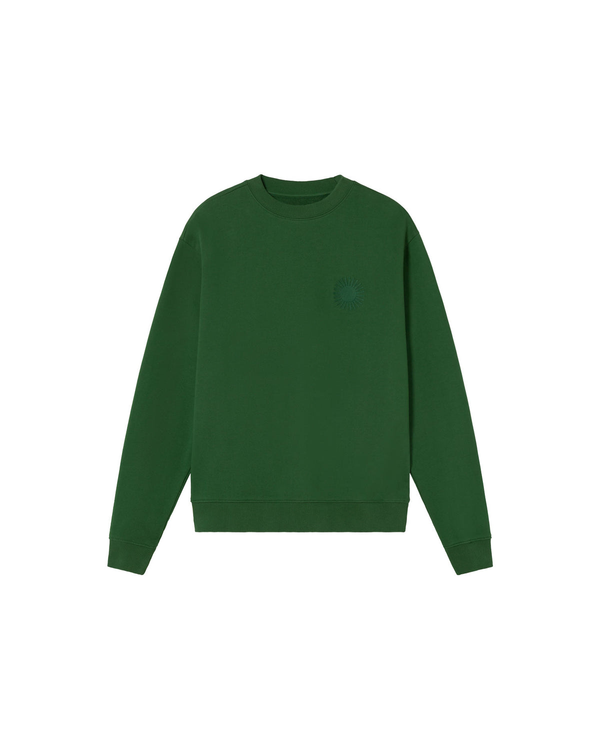 Sudadera verde sol type Leon sostenible - silueta 1