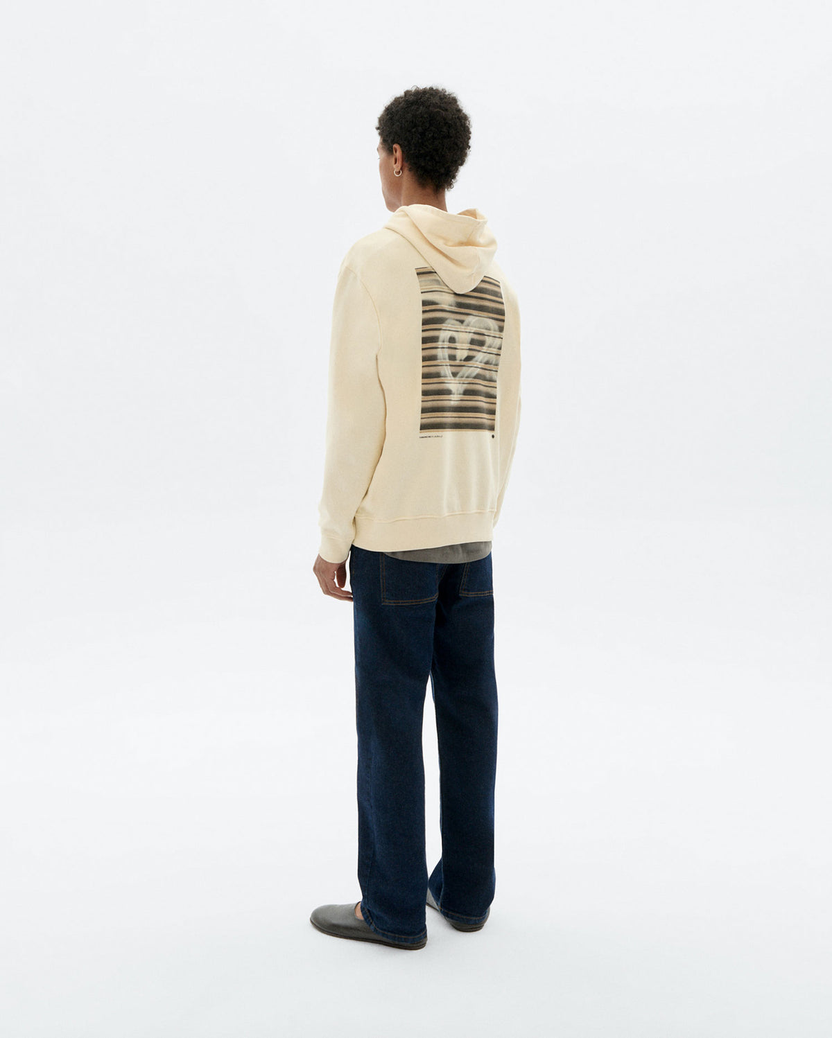 Hoodie blanco grafitti Simon sostenible - 4