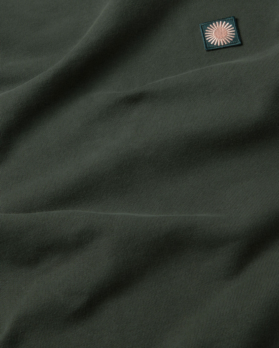 Sudadera verde sol contrast Leon sostenible - silueta 4
