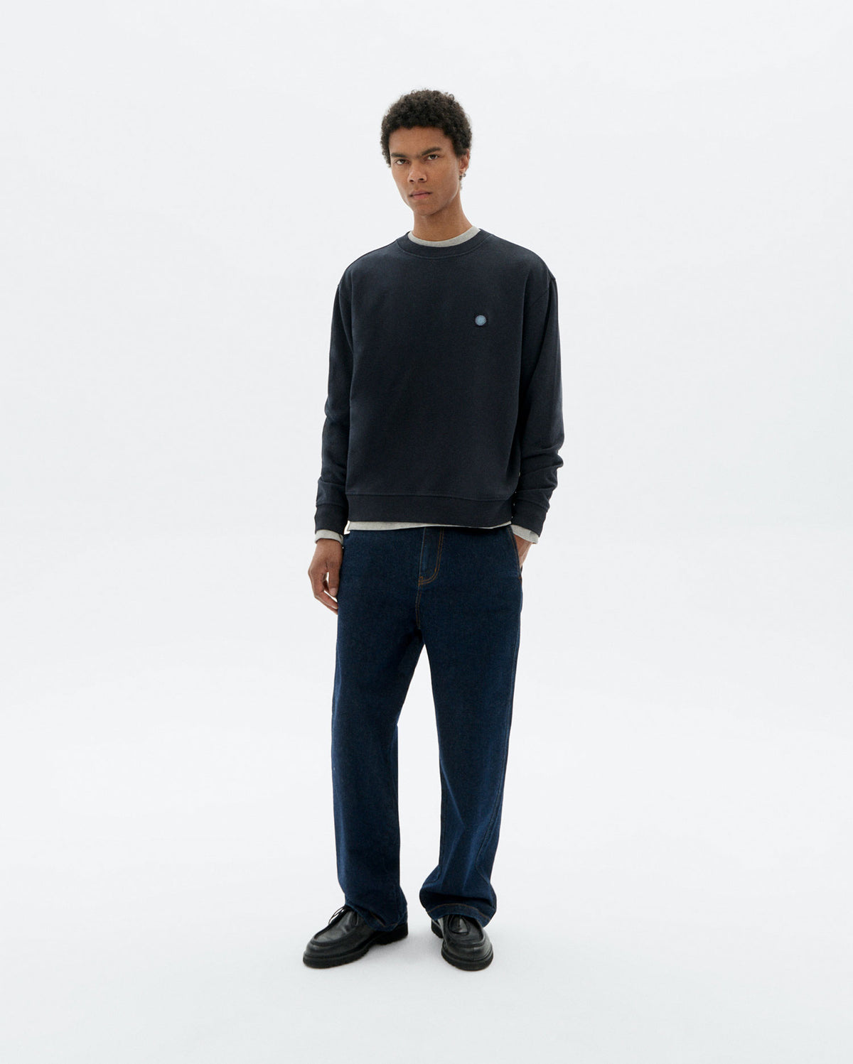 Sudadera navy sol espalda azul Leon sostenible - 2