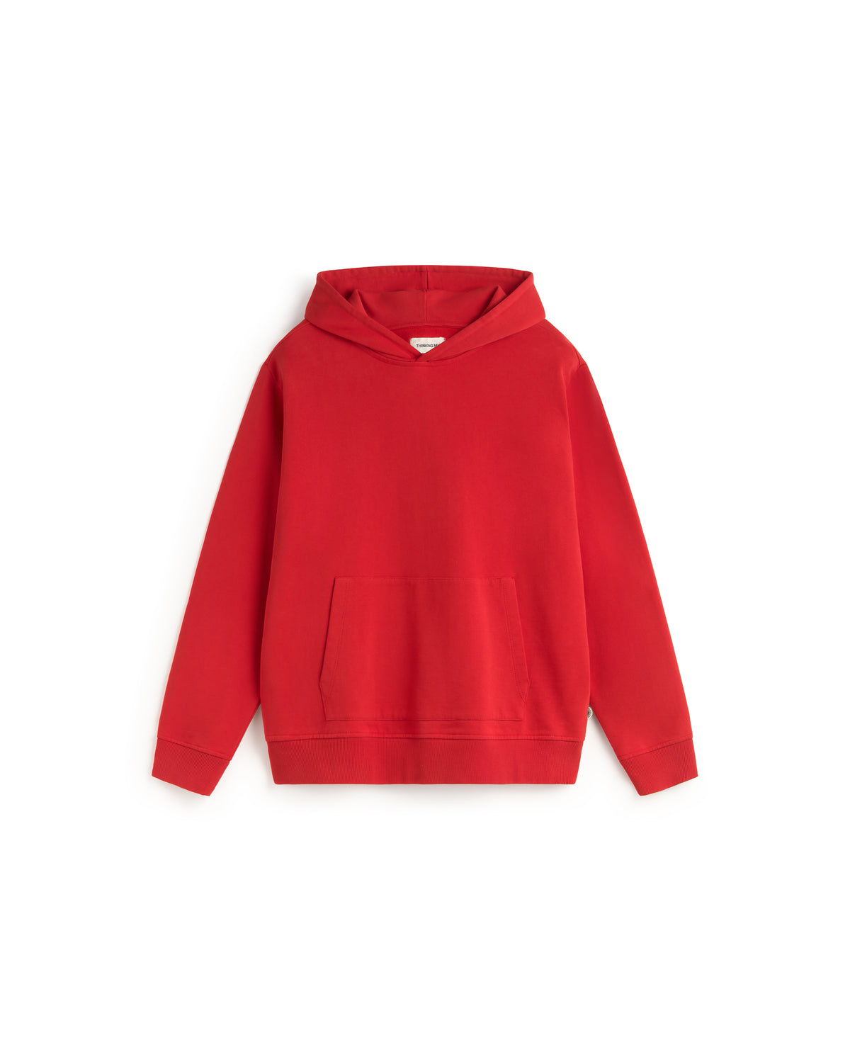Sudadera roja patched sol espalda Simon sostenible silueta - 1