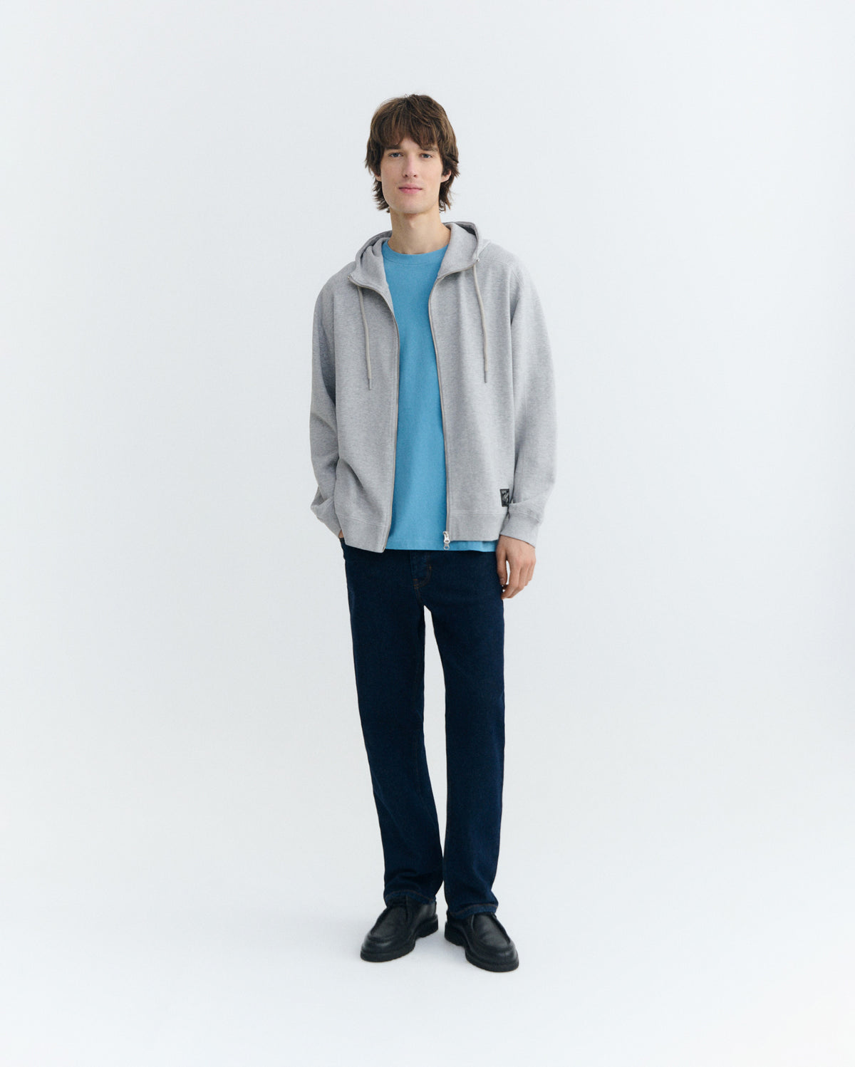 Sudadera gris sol verde espalda Garfu sostenible - 1