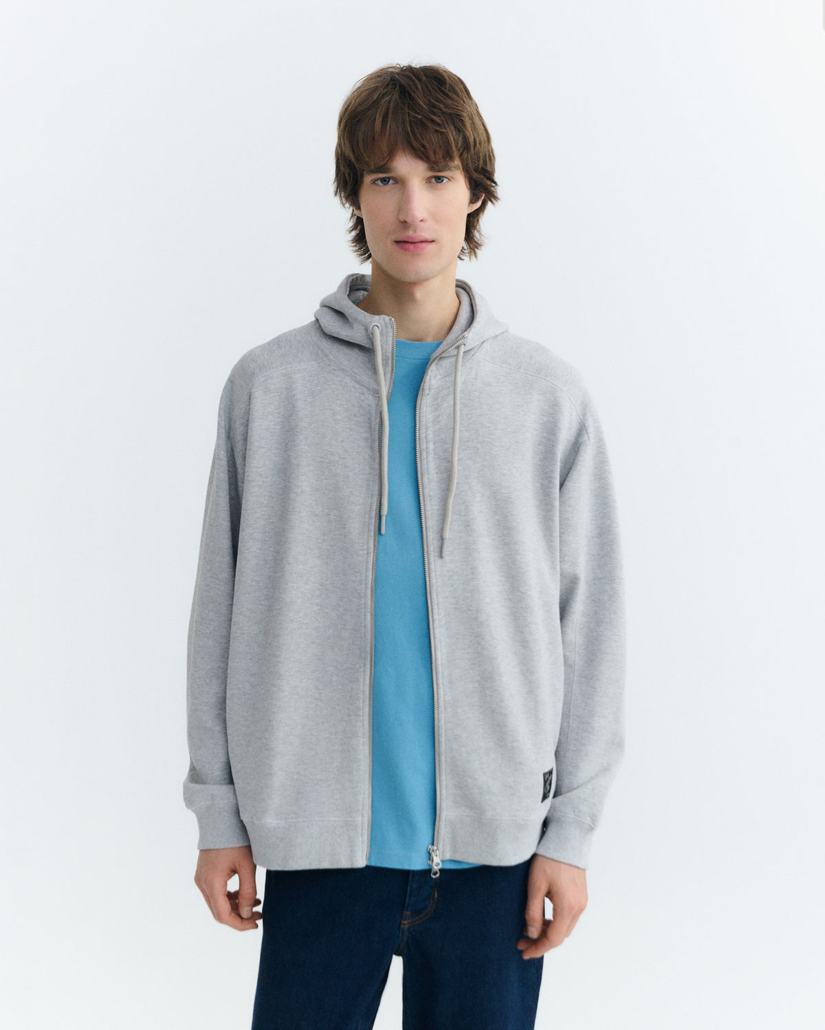 Sudadera gris sol verde espalda Garfu sostenible - 2