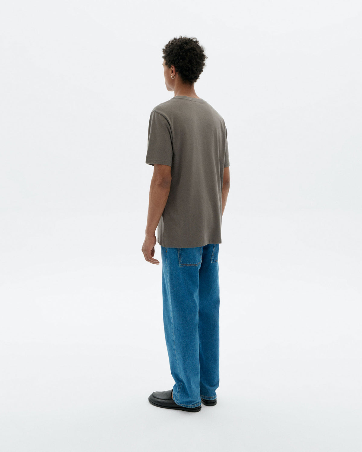 Camiseta gris bordada flower TM Zach sostenible - 4