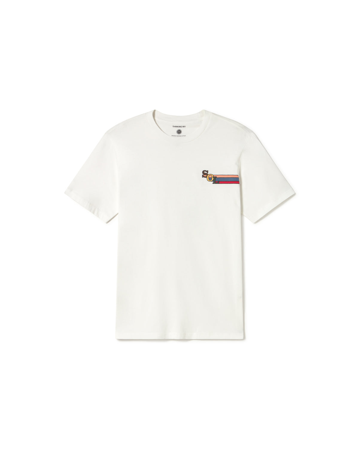 Camiseta blanca sol colors Zach sostenible - silueta 1