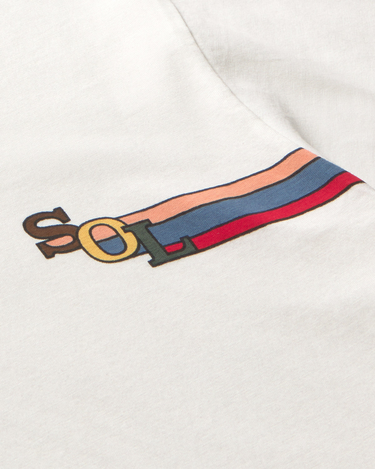 Camiseta blanca sol colors Zach sostenible - silueta 2