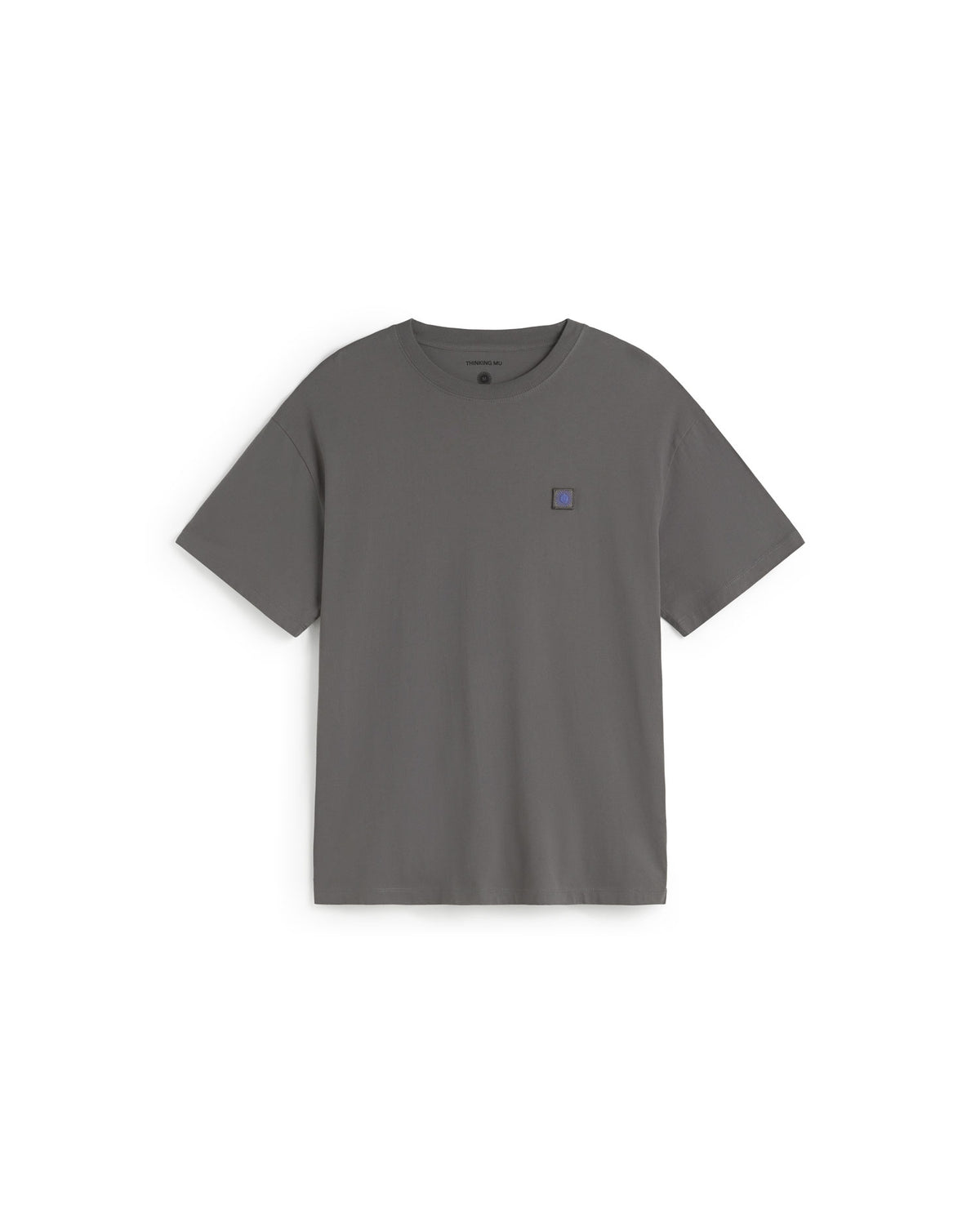 Camiseta gris sol espalda azul Aaron sostenible silueta - 1