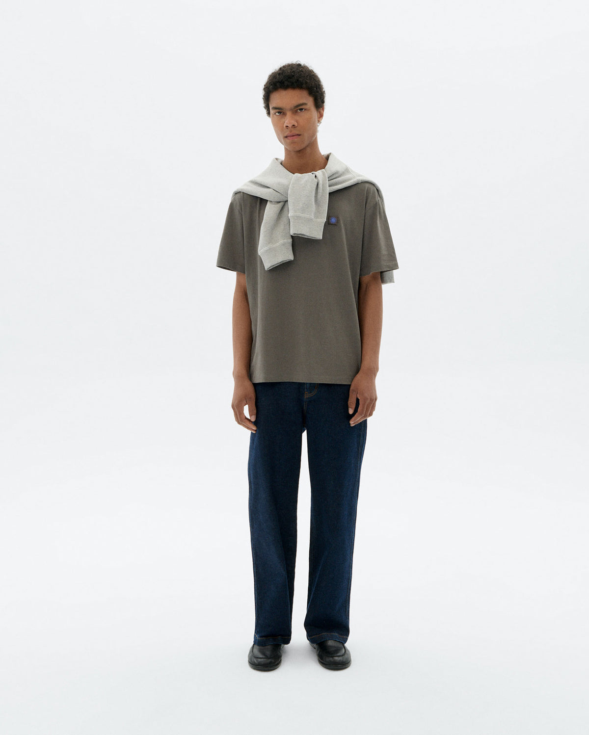 Camiseta gris sol espalda azul Aaron sostenible - 2