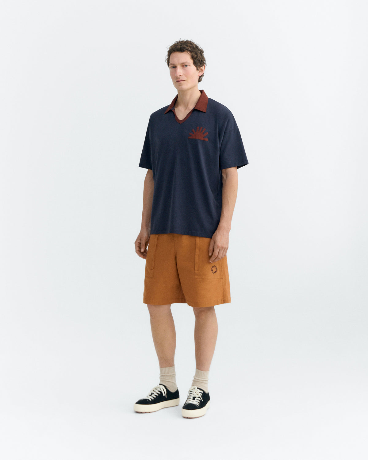 Camiseta navy patched sol Ardie sostenible - 1