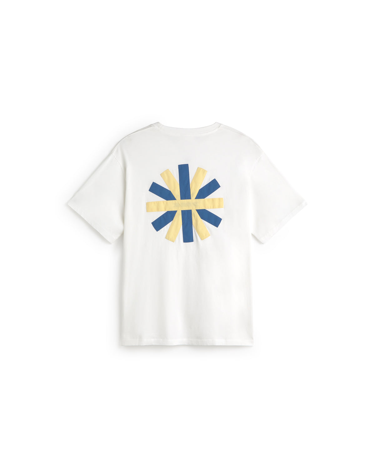Camiseta blanca patched sol espalda Aaron sostenible silueta - 3