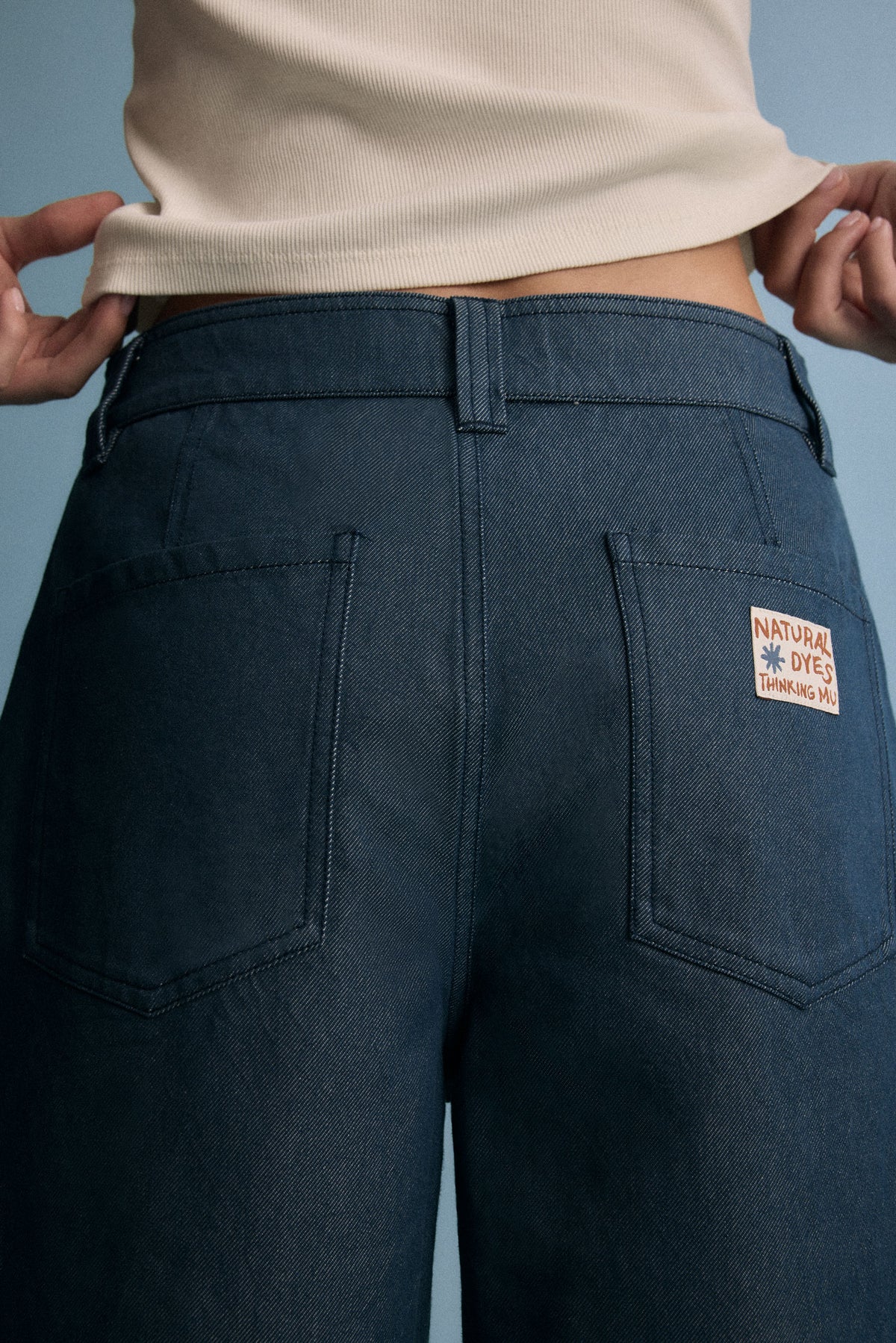 Jeans barrel tinte natural  indigo Marissa