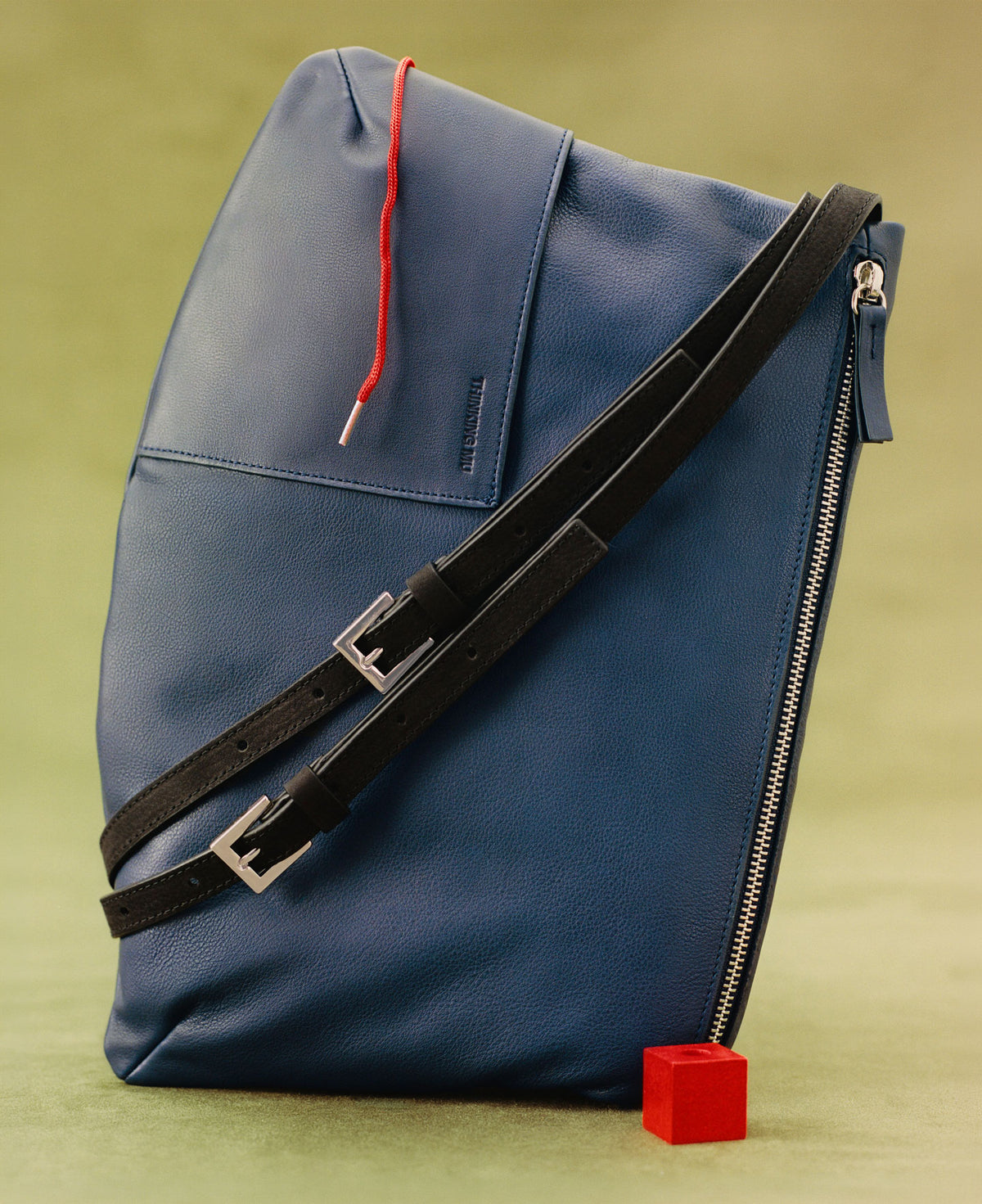Bolso navy y negro piel Almiel