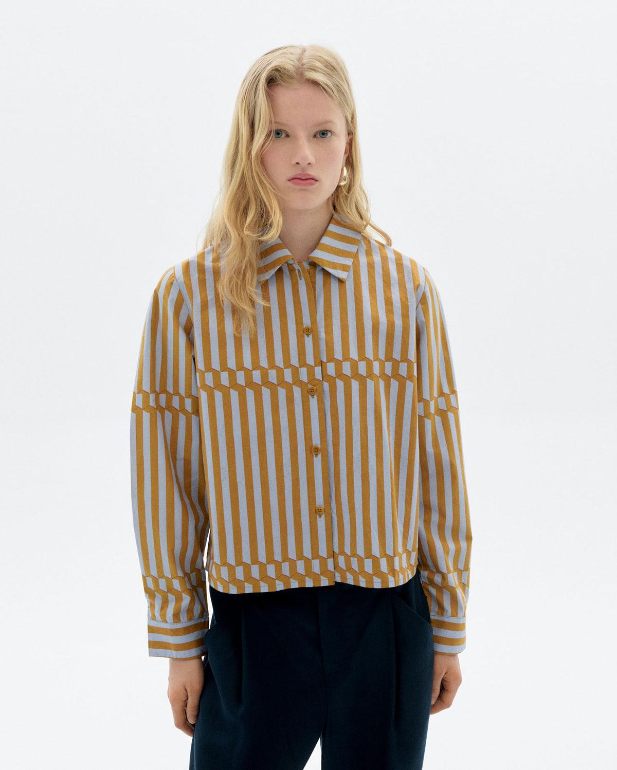 Blusa popelin rayas esque Duna sostenible - 1