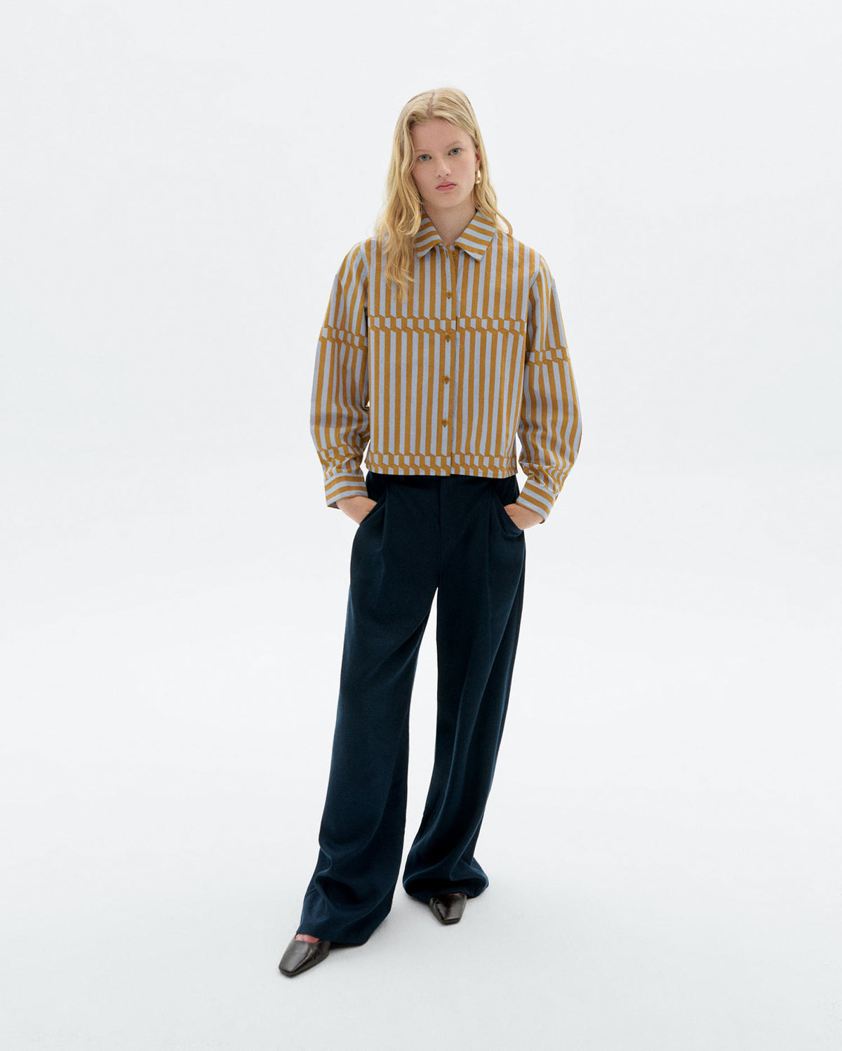 Blusa popelin rayas esque Duna sostenible - 2