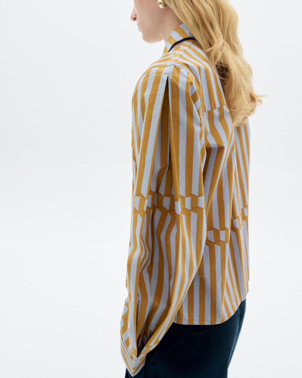 Blusa popelin rayas esque Duna sostenible - 3