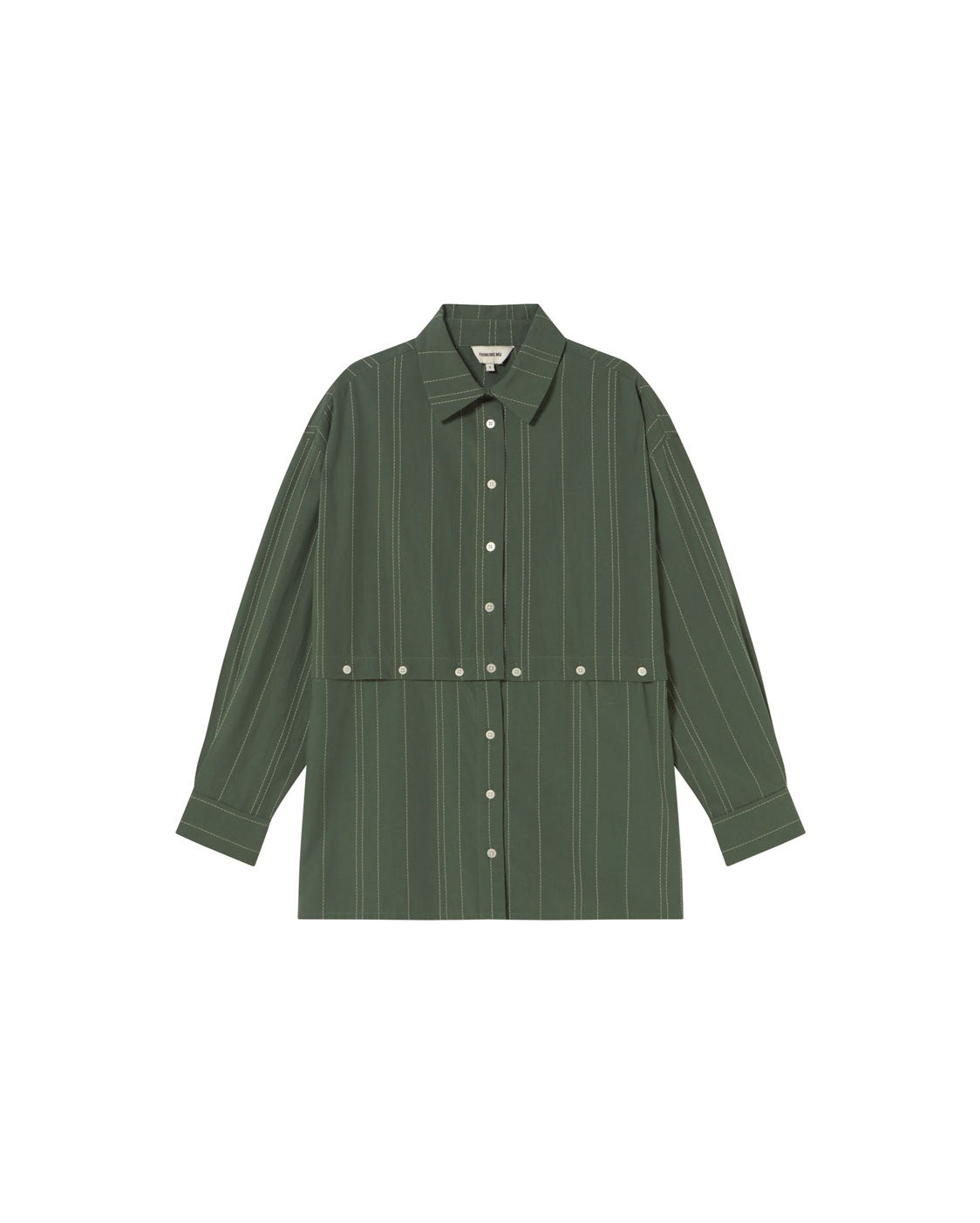 Blusa verde desmontable Nataly sostenible silueta - 1