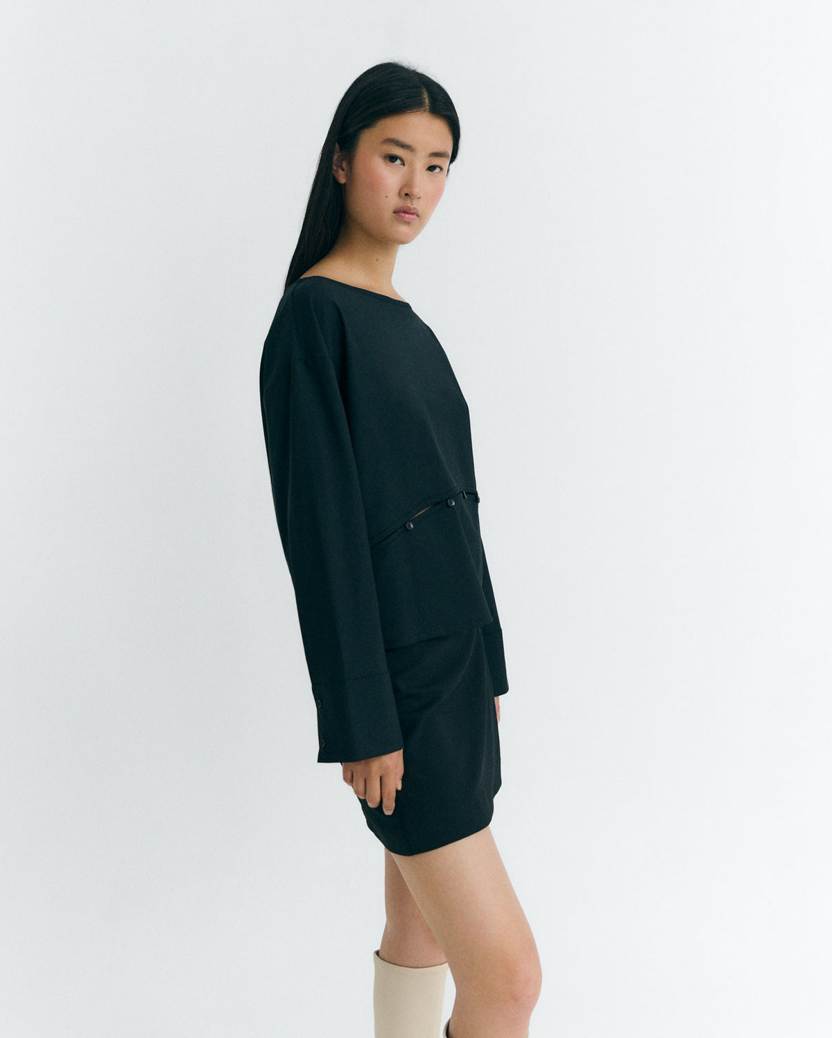 Blusa desmontable lana fina Marion sostenible - 4