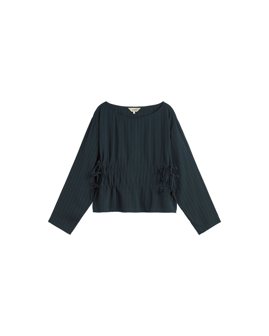 Blusa fruncidos rayas Ecovero Devin sostenible silueta - 1