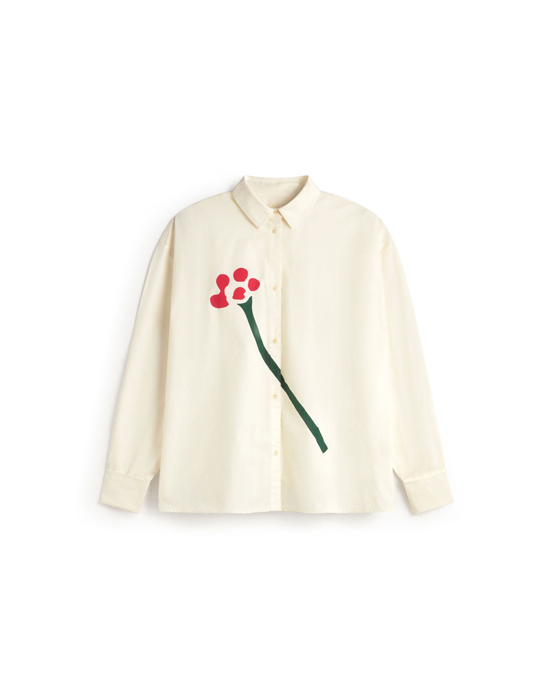 Blusa popelin flower Juana sostenible silueta - 1