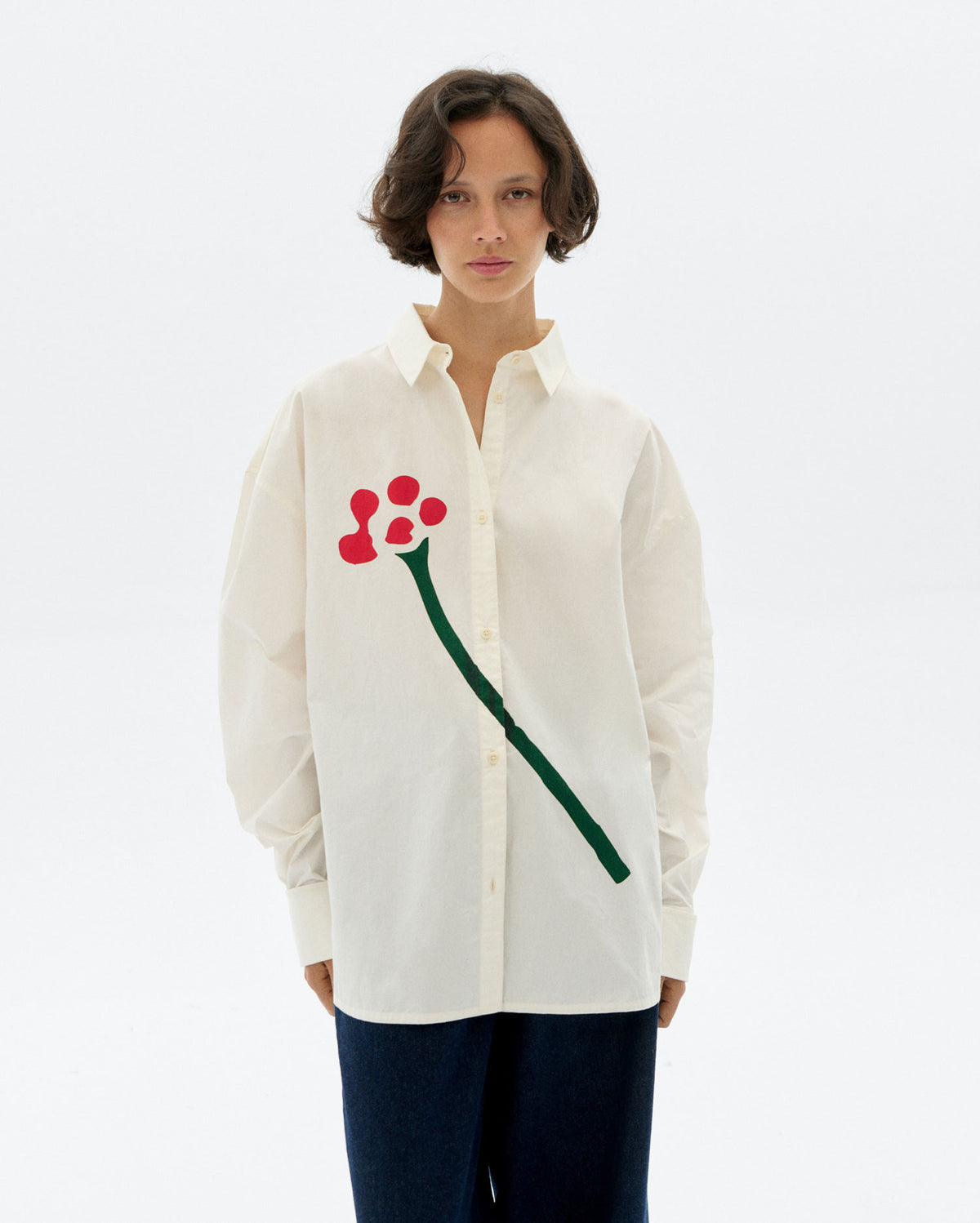 Blusa popelin flower Juana sostenible - 1