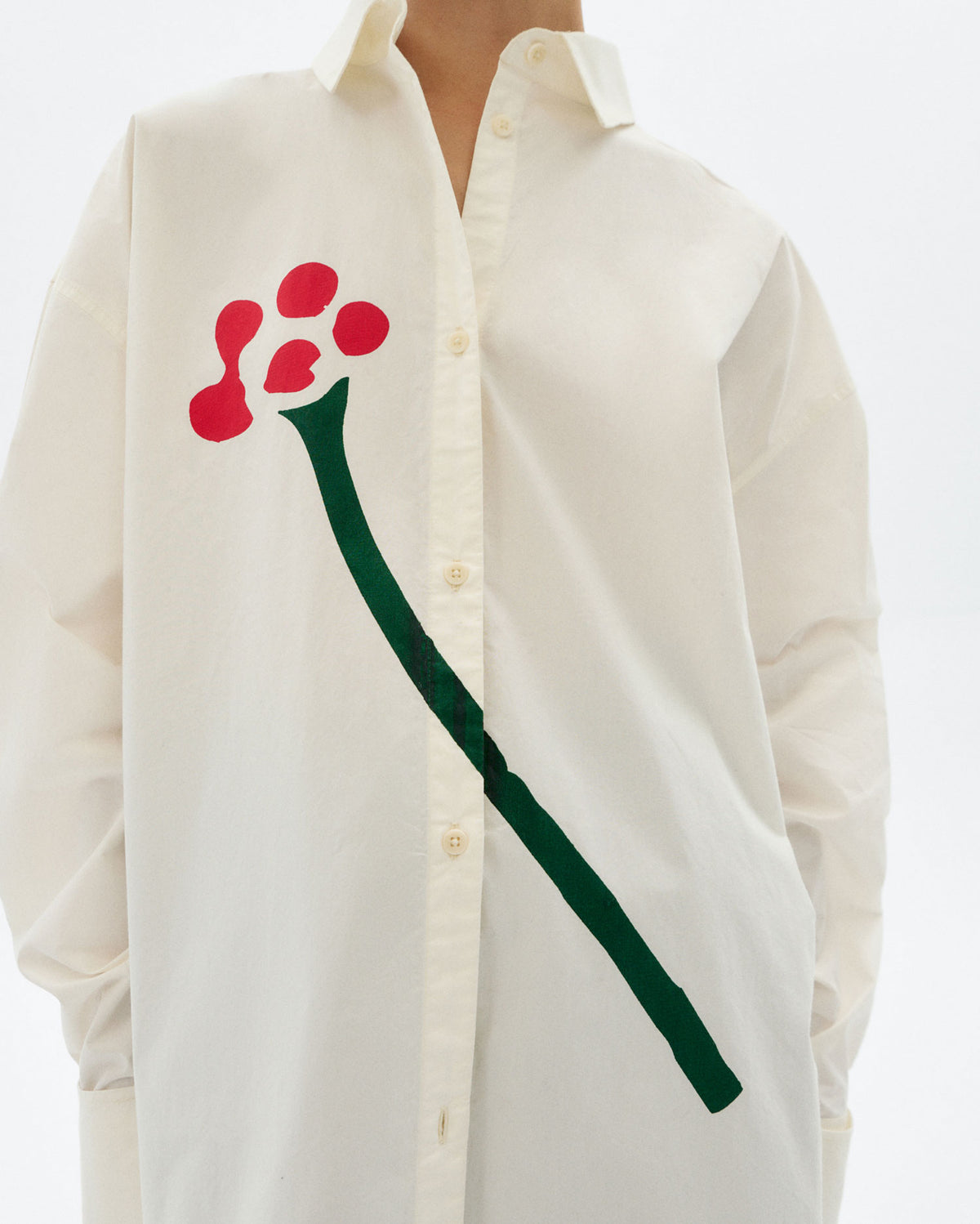 Blusa popelin flower Juana sostenible - 3