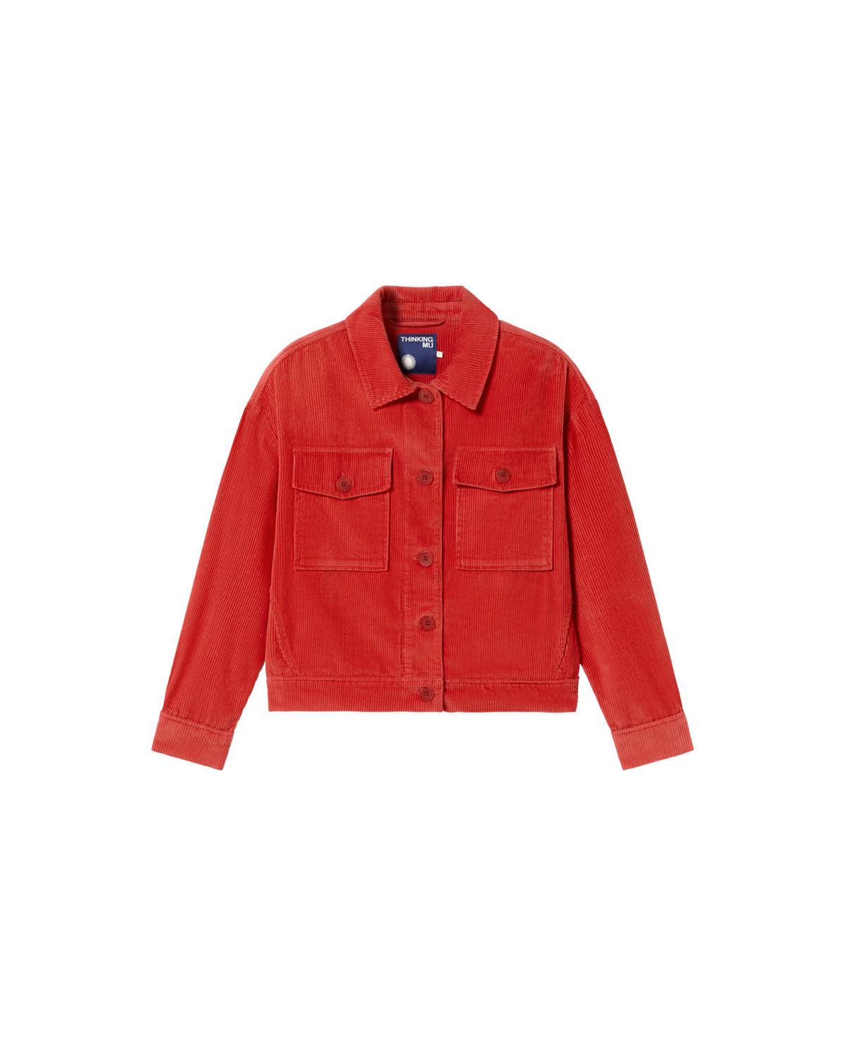 Chaqueta roja pana Frans sostenible - silueta 4