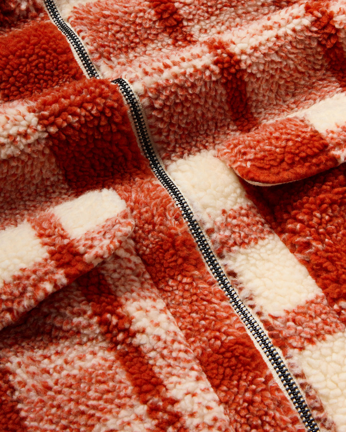 Chaqueta roja cuadros picnic Sophie sostenible - silueta 5
