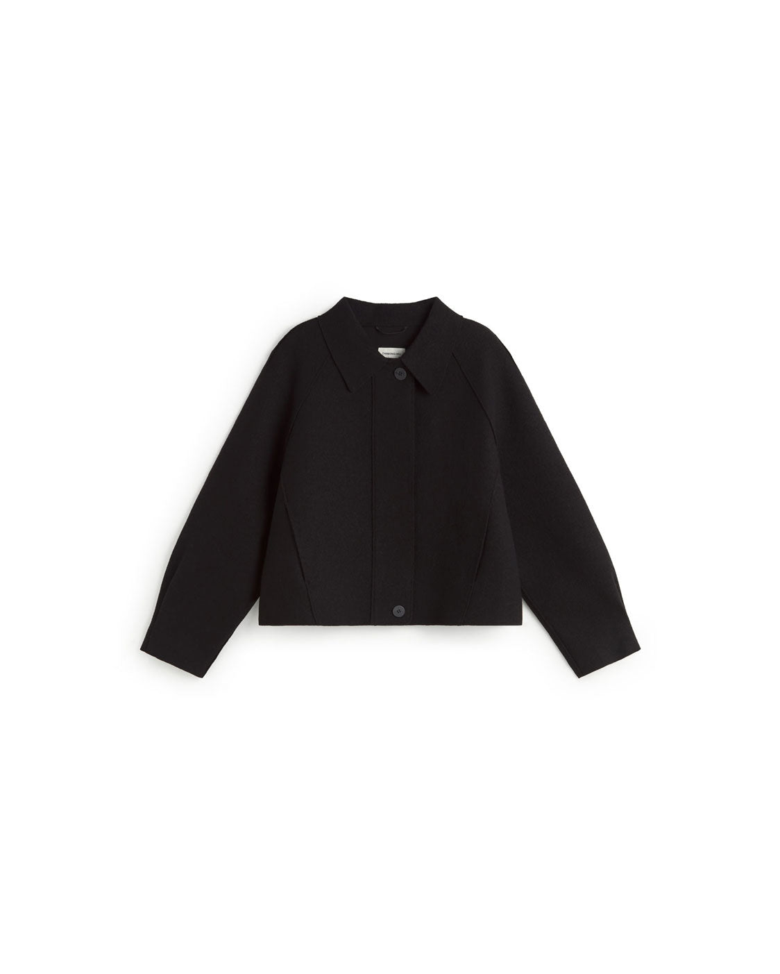 Chaqueta relaxed lana fina Daria sostenible silueta - 1