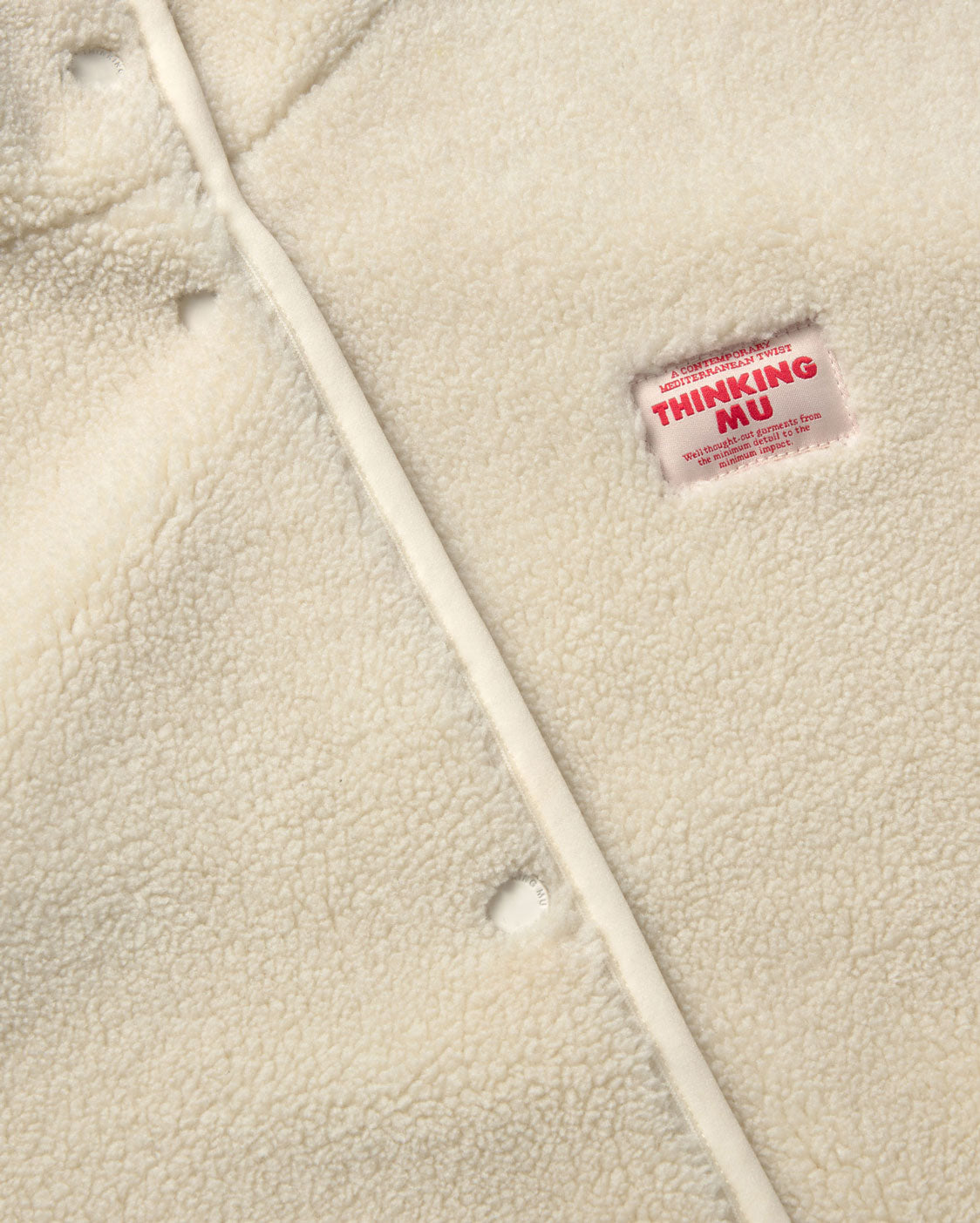 Chaqueta borreguito cruda Kourtney sostenible silueta - 2