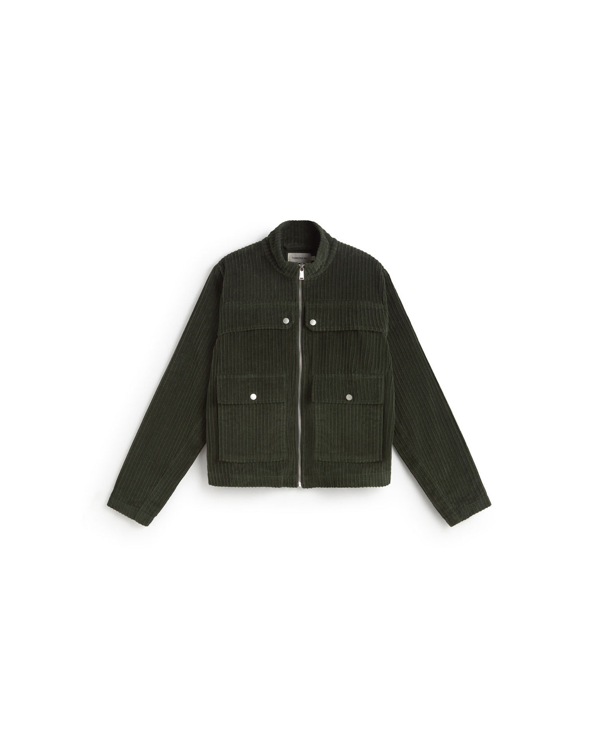 Chaqueta pana verde Celia sostenible silueta - 1