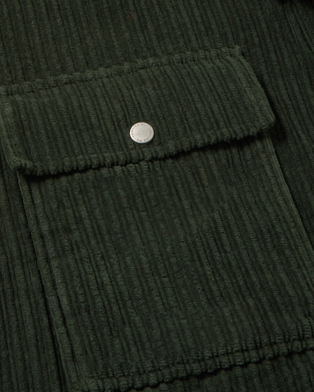 Chaqueta pana verde Celia sostenible silueta - 2