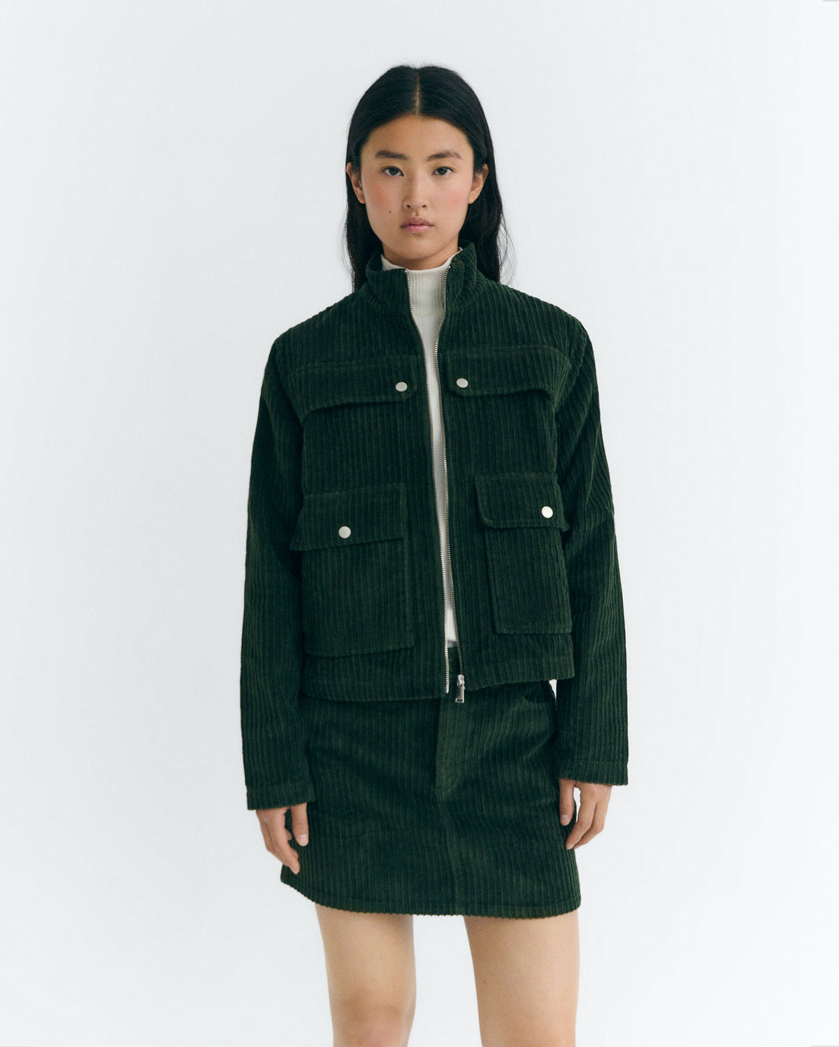 Chaqueta pana verde Celia sostenible - 1