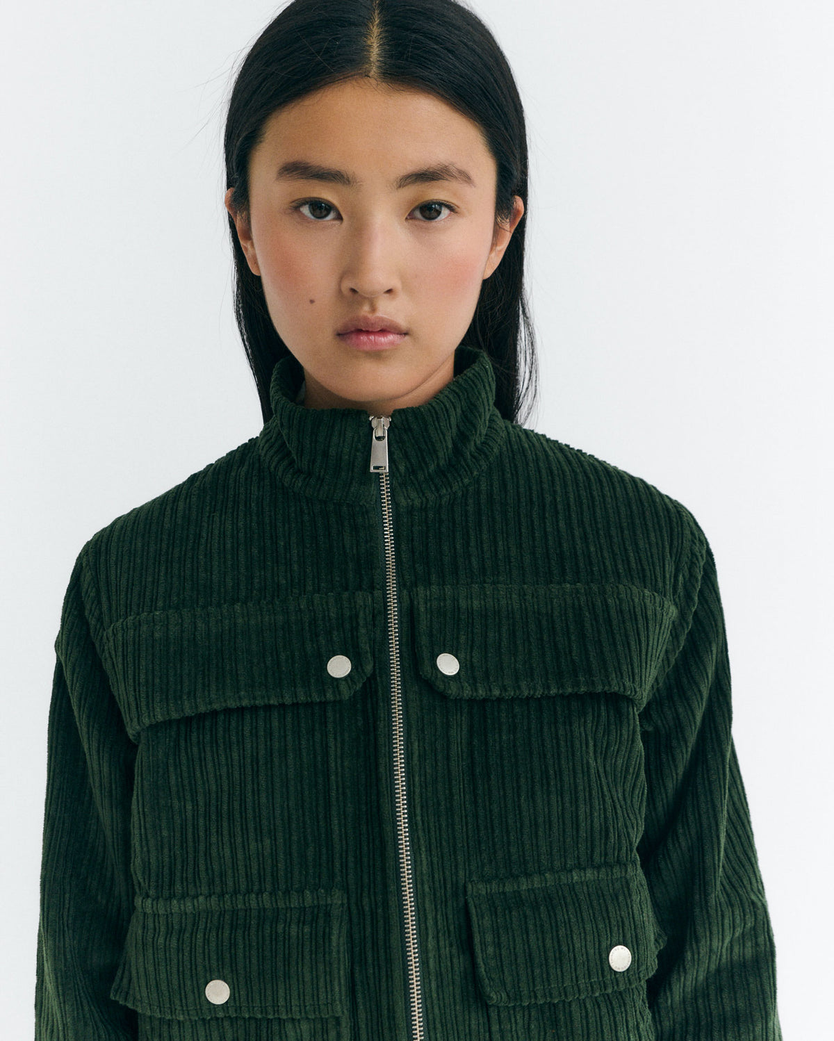 Chaqueta pana verde Celia sostenible - 3