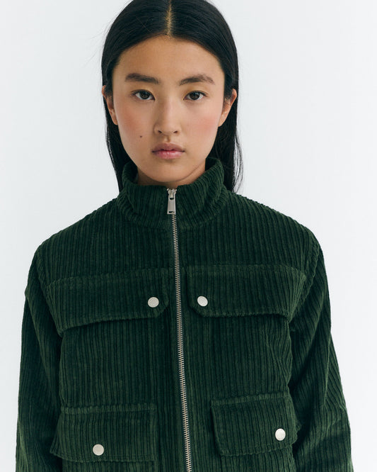Chaqueta pana verde Celia sostenible - 3