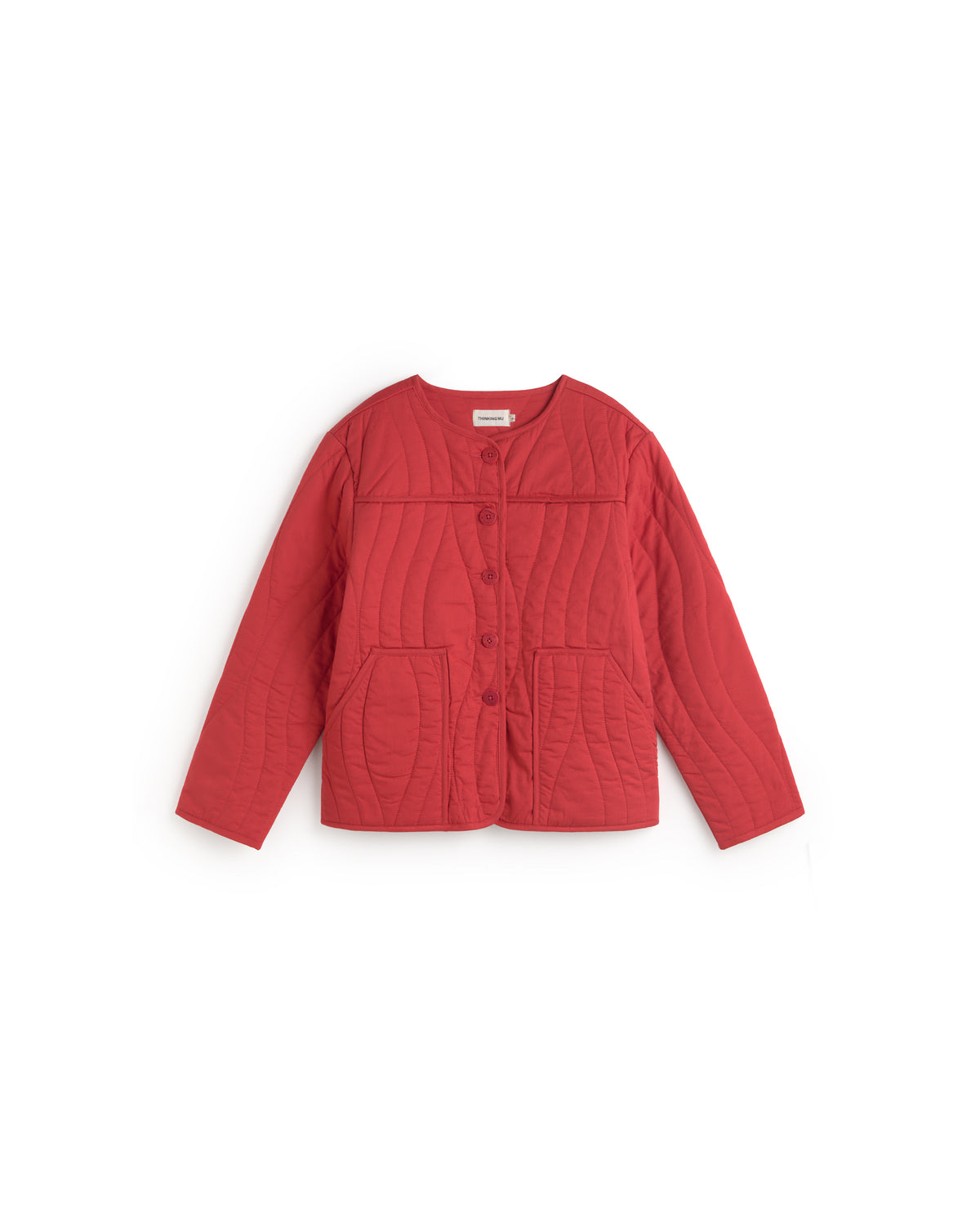 Chaqueta acolchada roja Ayo sostenible silueta - 1