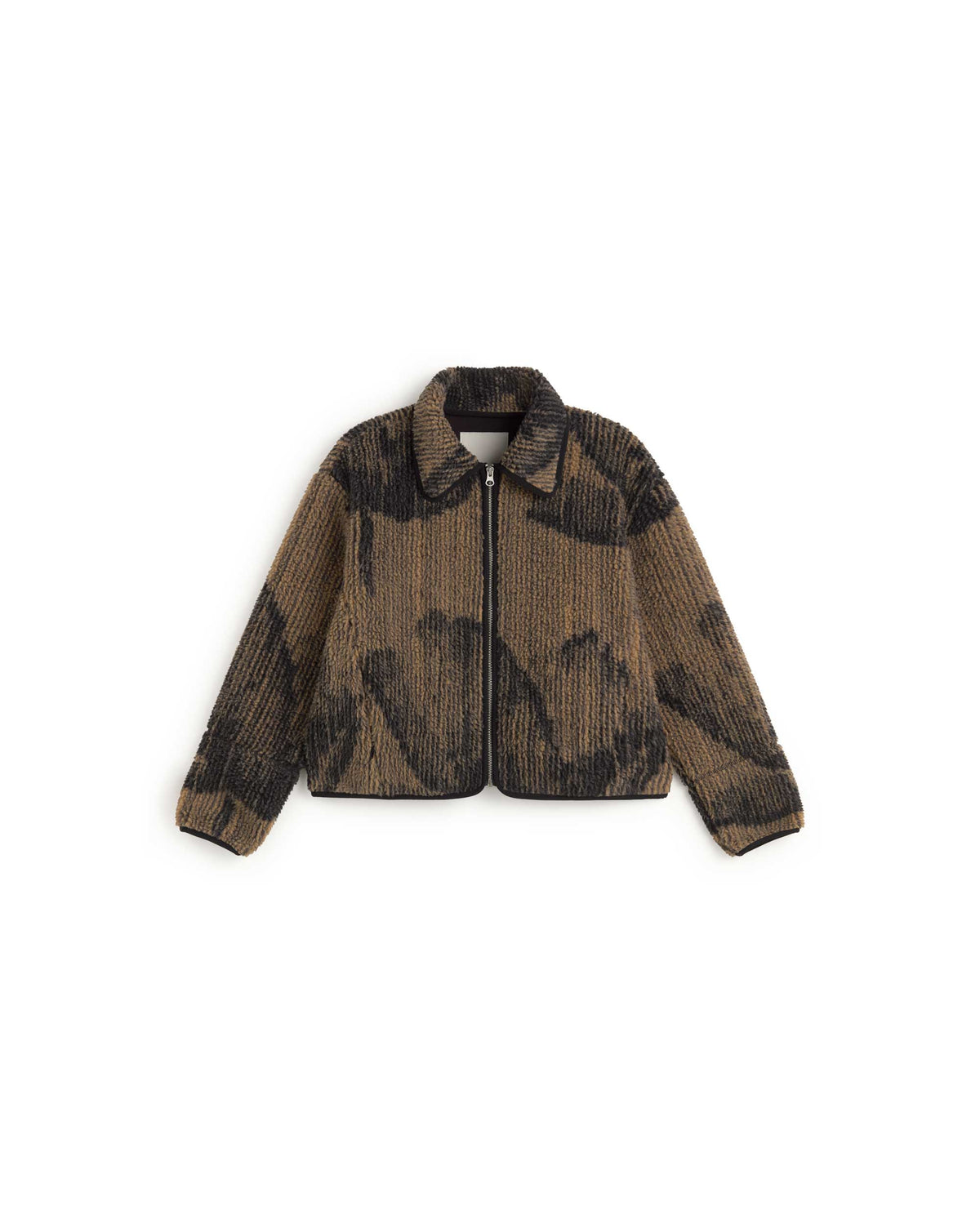 Chaqueta borreguito marrón lotus Kendra sostenible silueta - 1