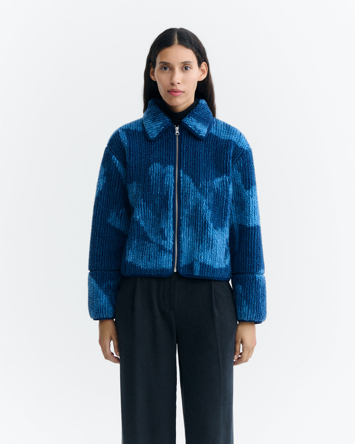 Chaqueta borreguito azul lotus Kendra sostenible - 3