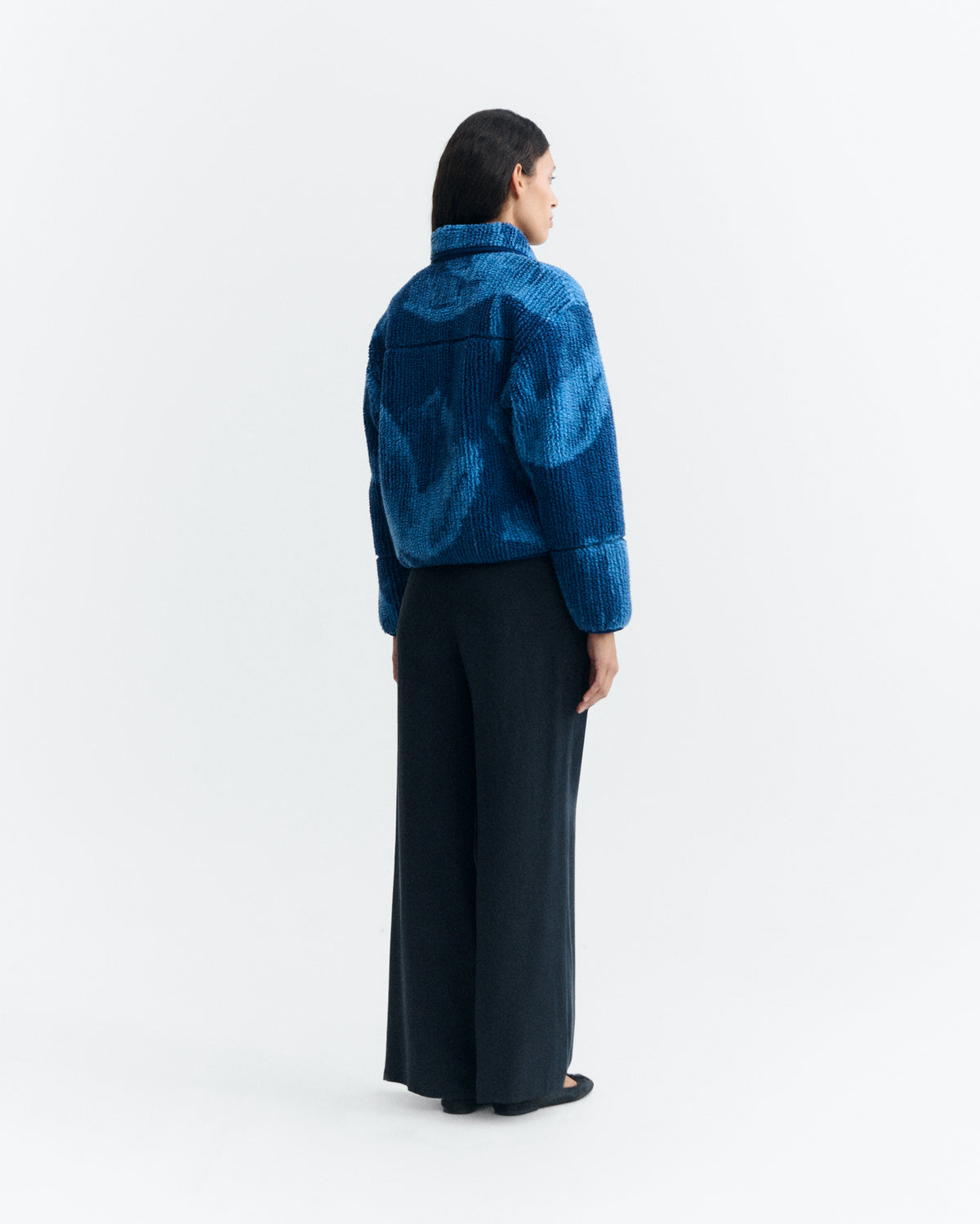 Chaqueta borreguito azul lotus Kendra sostenible - 4
