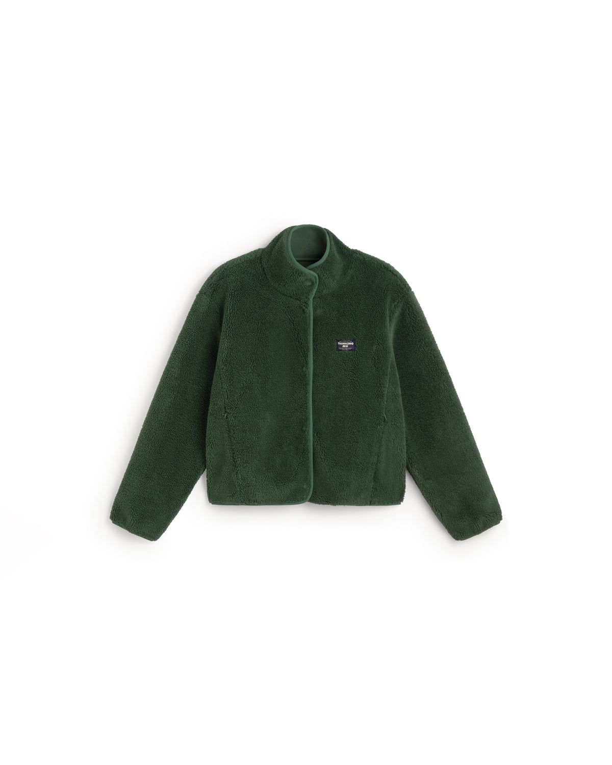Chaqueta borreguito verde Kourtney sostenible silueta - 1