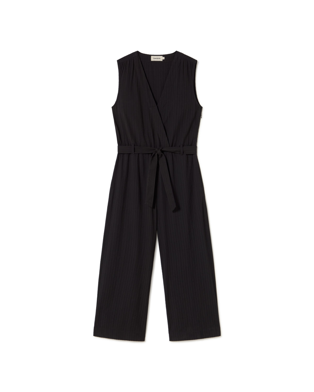 Mono negro seersucker Winona sostenible - silueta 1