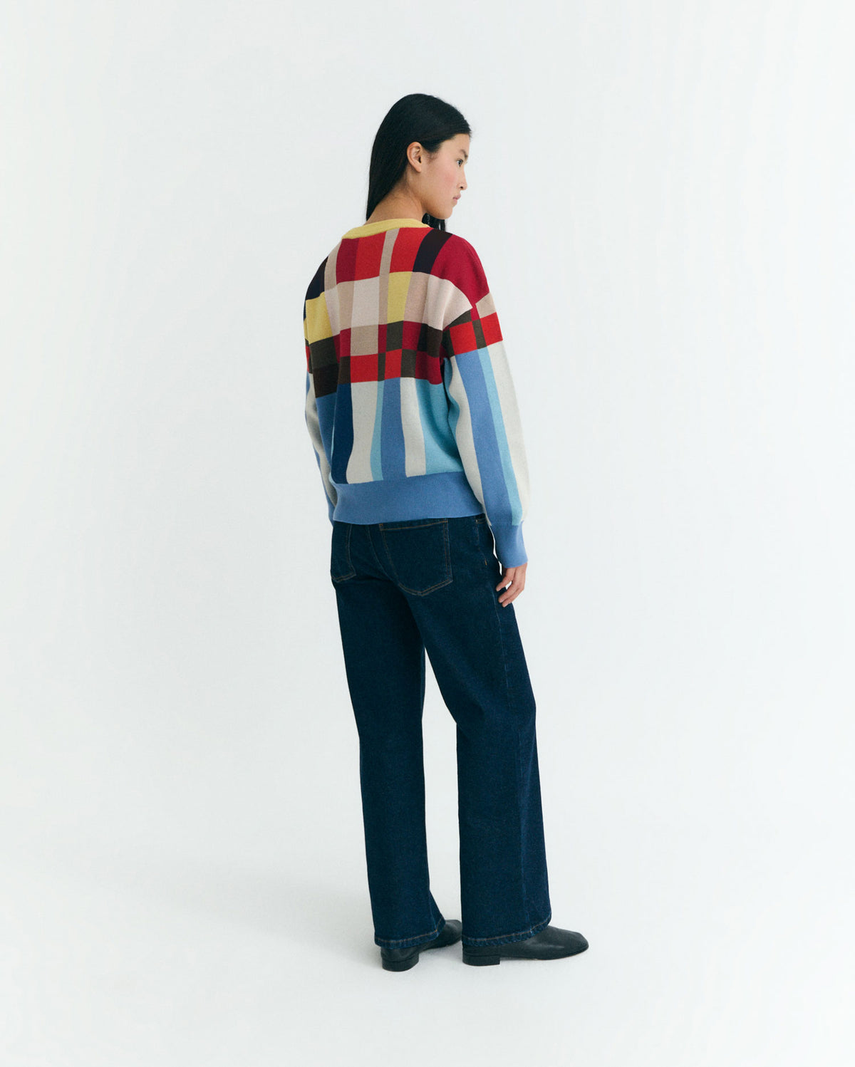 Jersey relaxed punto multicolor Petra sostenible - 4