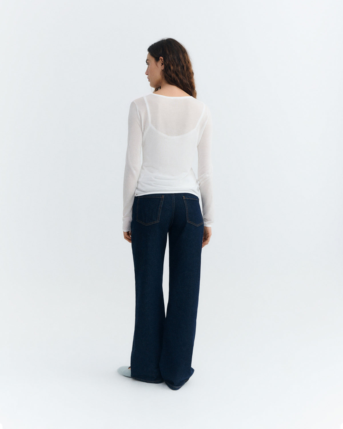 Cardigan punto crudo transparente Manon sostenible - 5