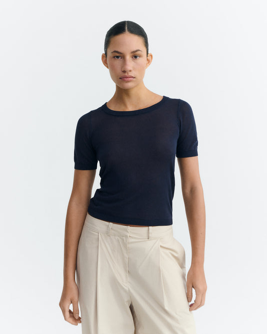 Top punto navy semitransparente Noctis sostenible - 2
