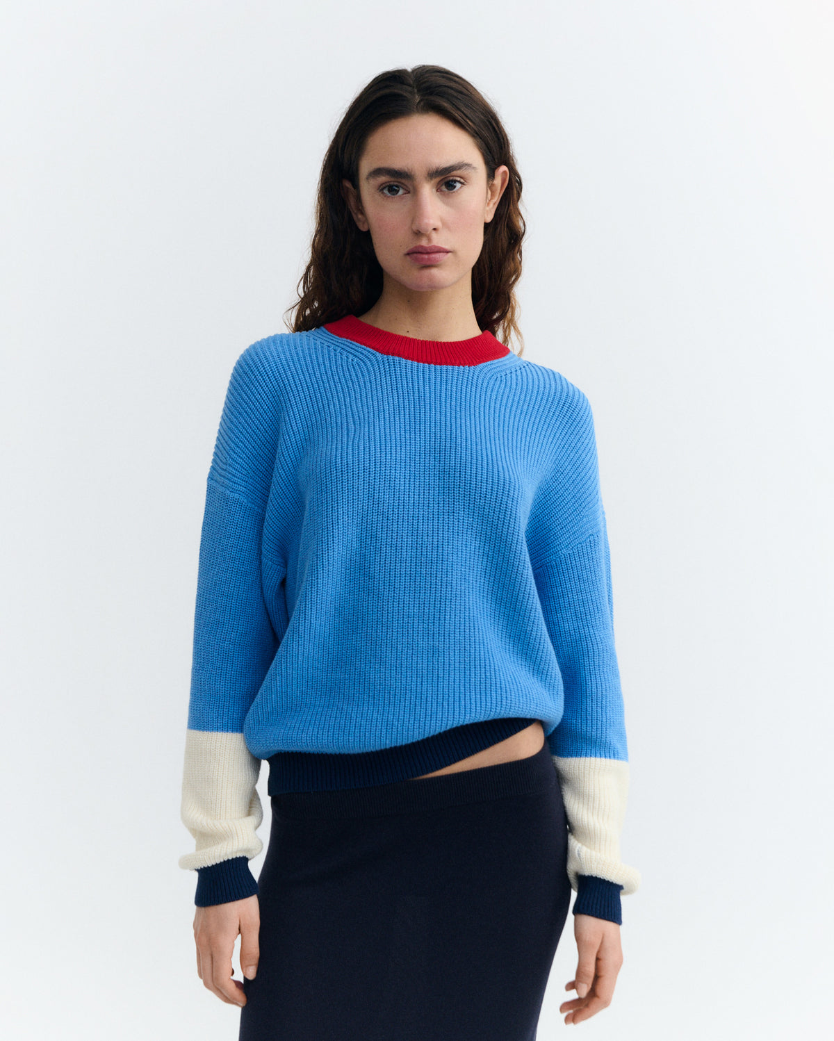 Jersey azul algodón orgánico Carmen sostenible - 2