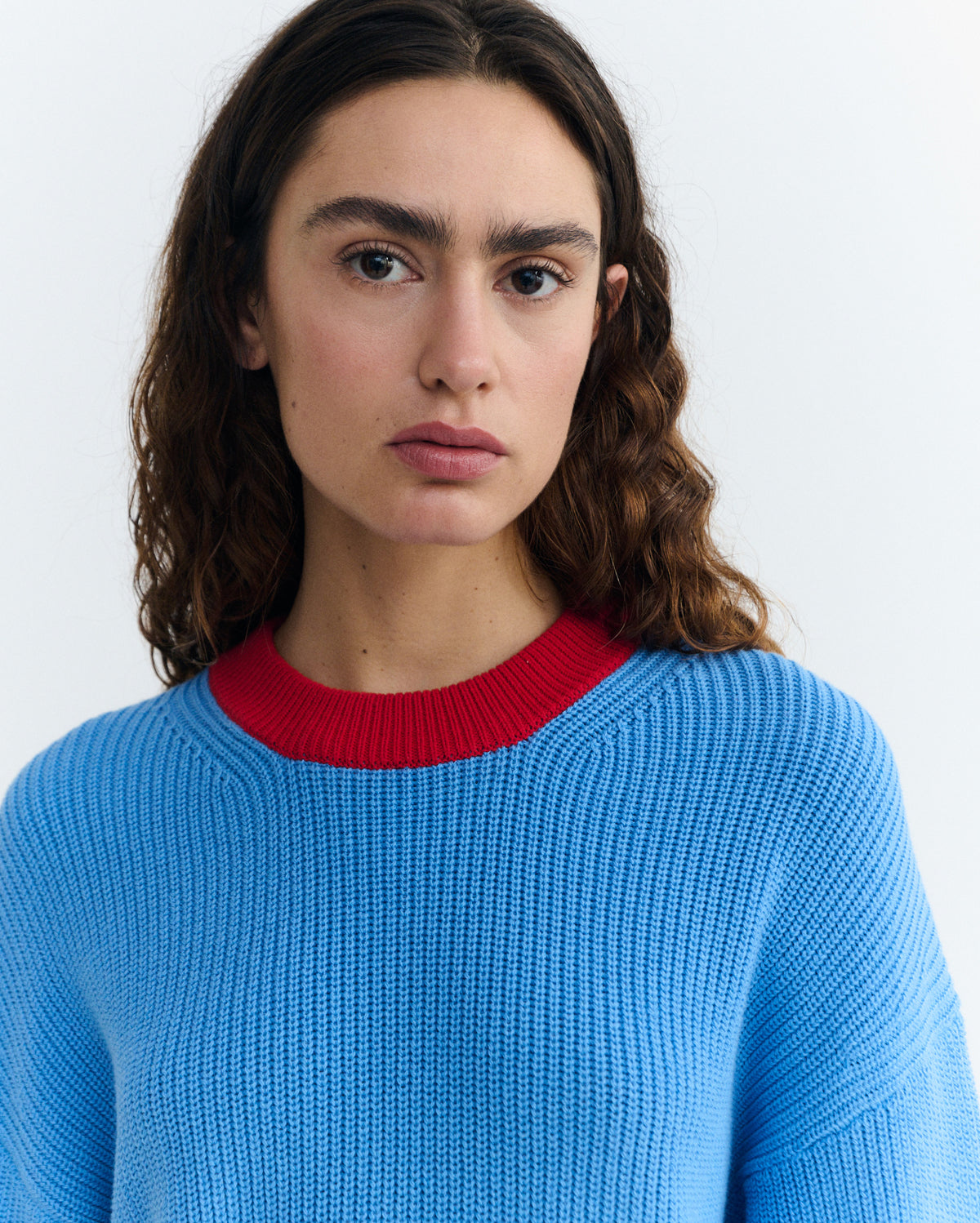 Jersey azul algodón orgánico Carmen sostenible - 5