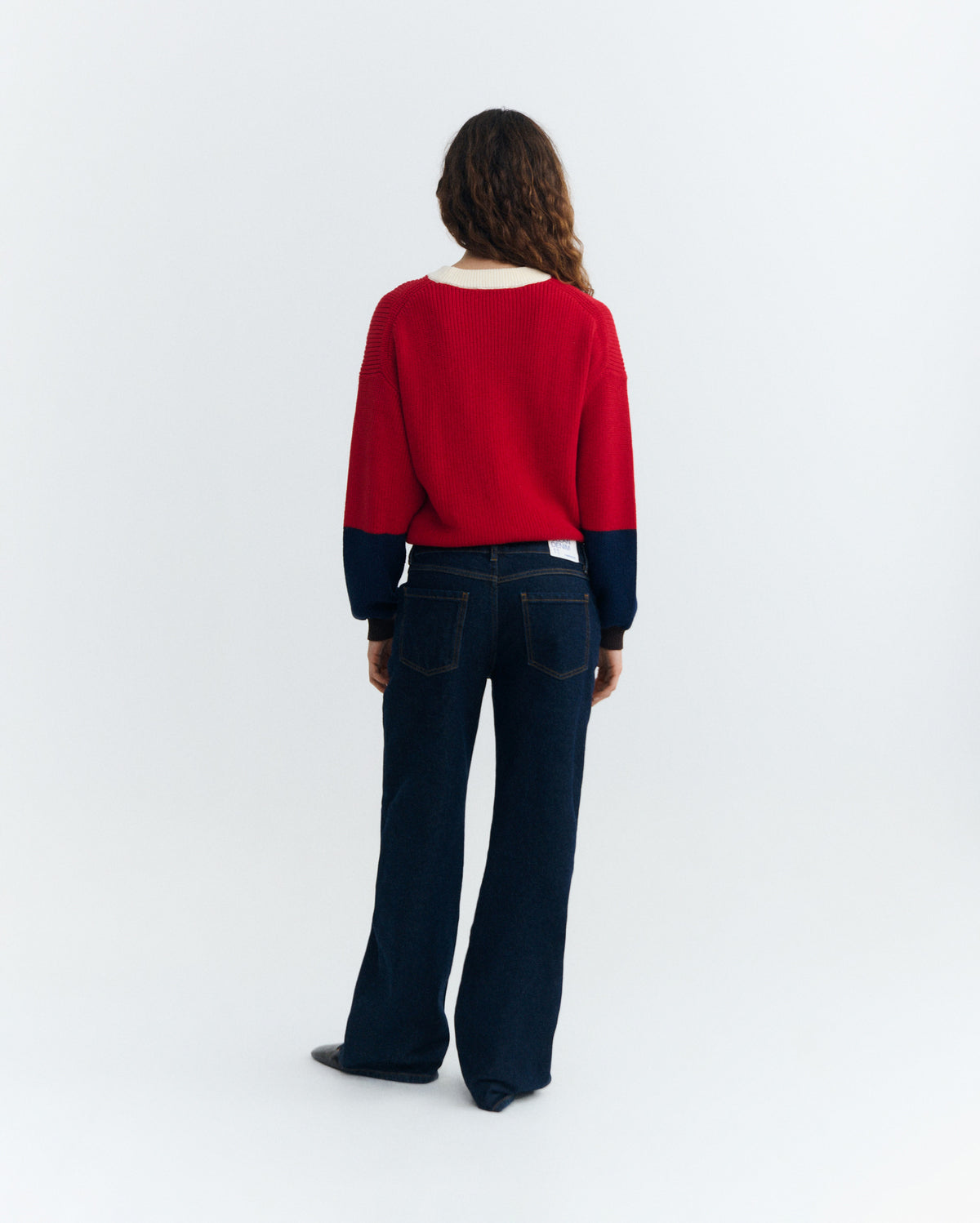 Jersey rojo algodón orgánico Carmen sostenible - 4