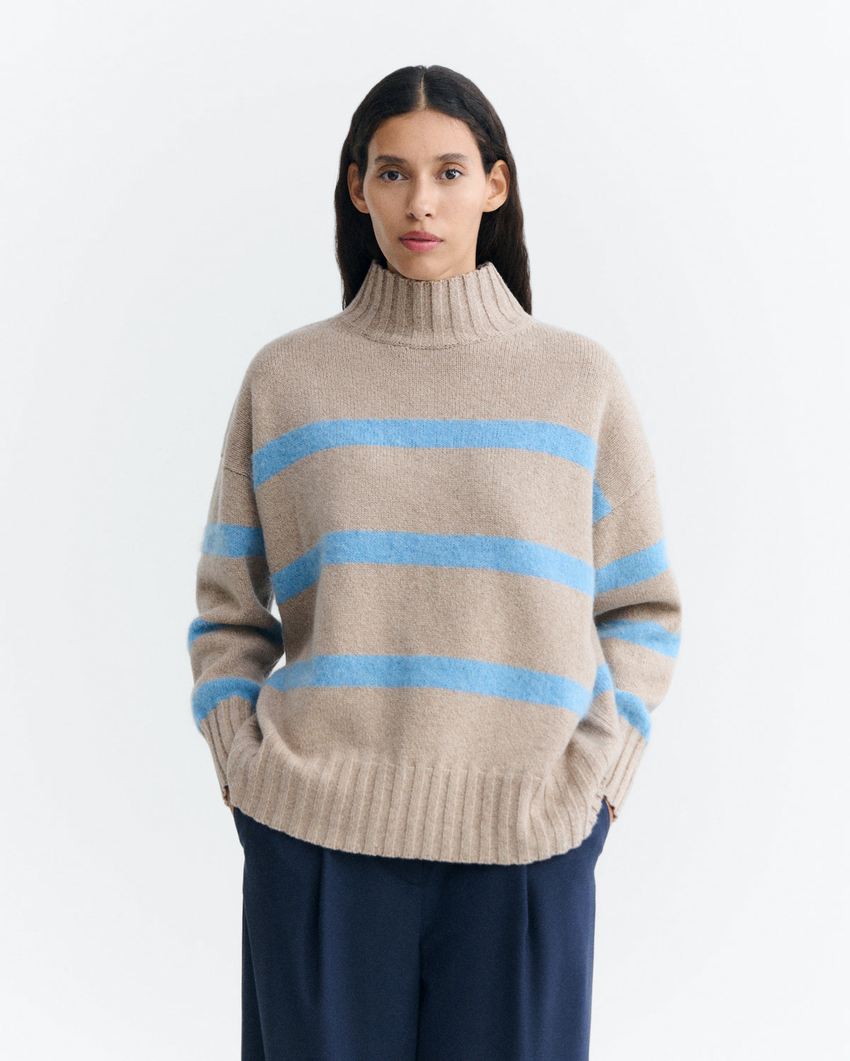 Jersey oversize rayas lana Audre sostenible - 2