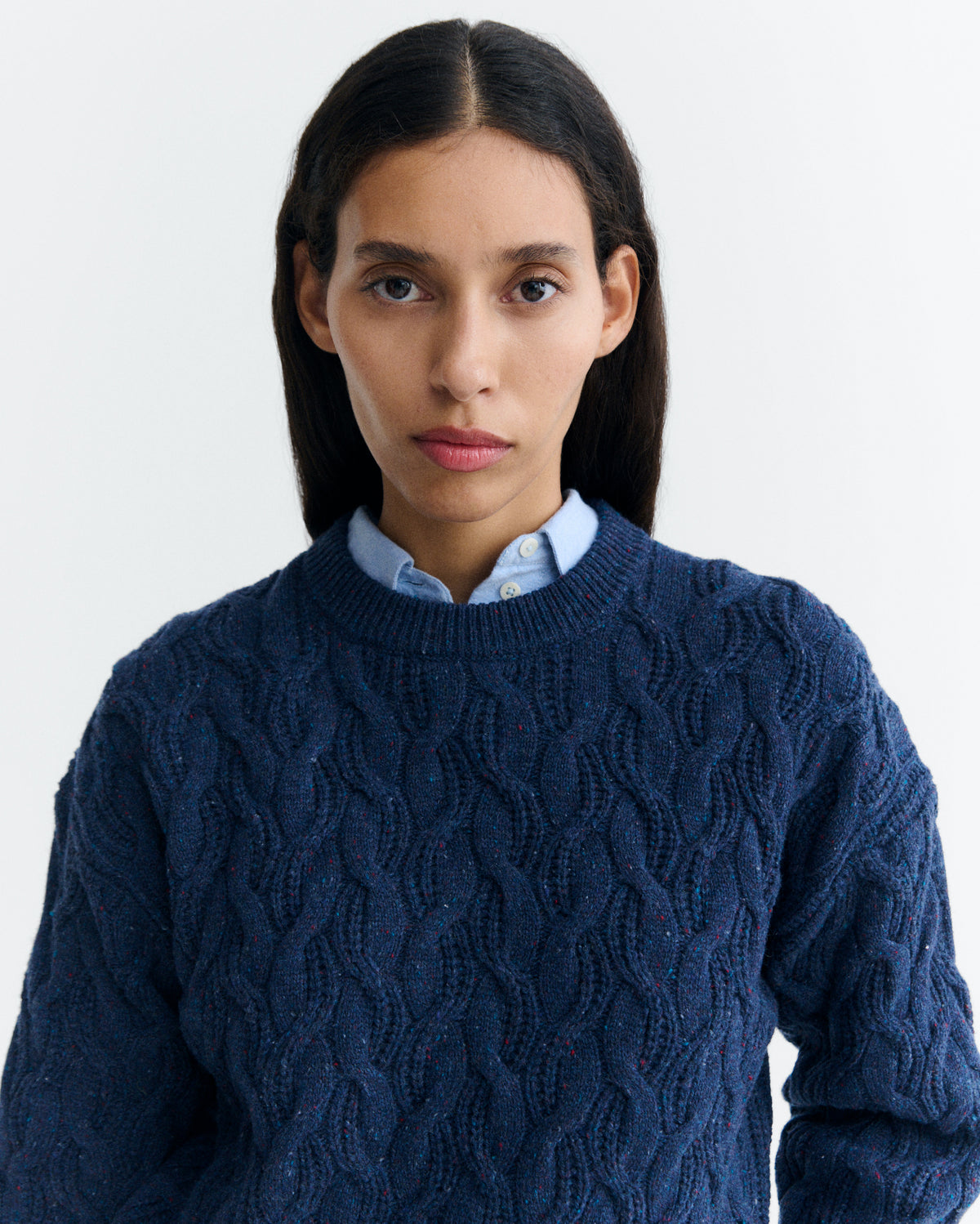 Jersey lana merino azul Carmen sostenible - 3